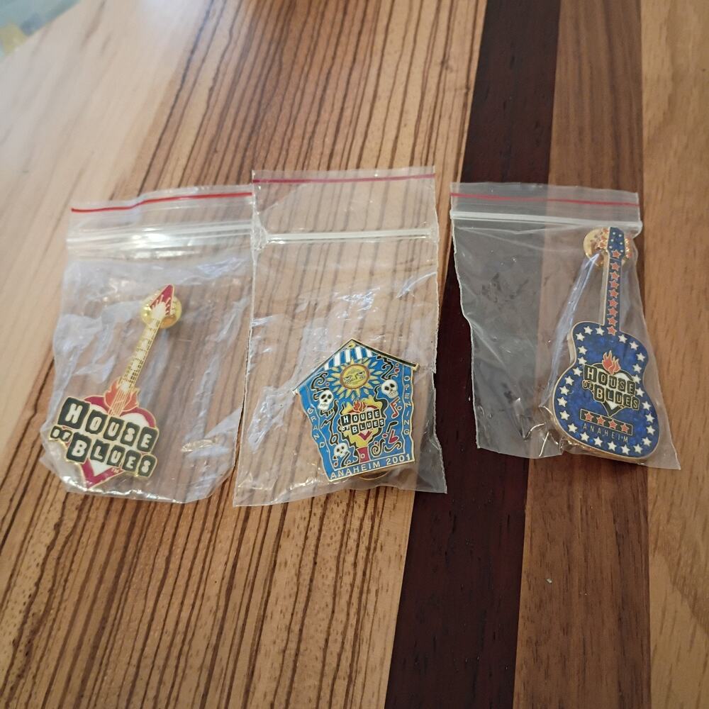 House of Blues Pin Lot of 3 Pincraft Anaheim Grand Opening 2001 Disneyland